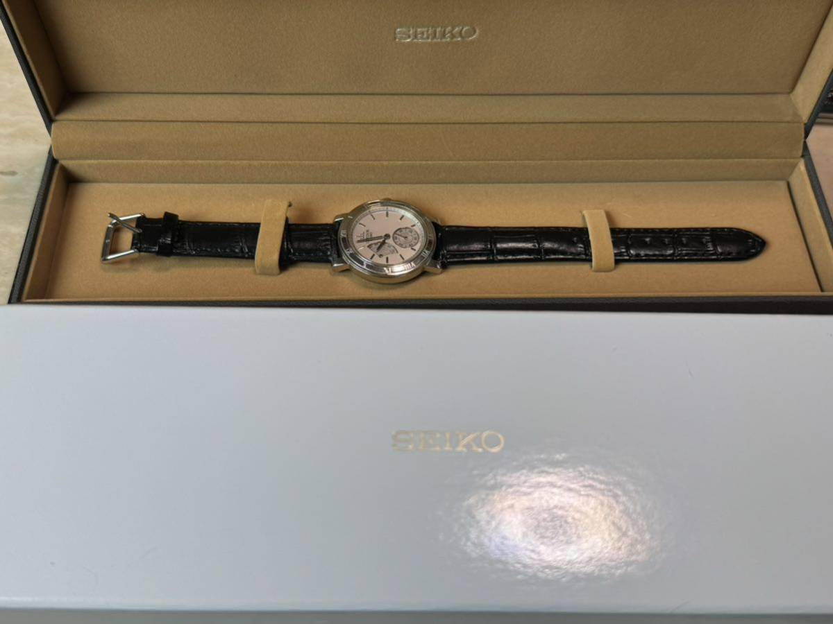 美品！セイコー クレドール 4S79-0020 手巻き パワーリザーブ スモールセコンド 付 SEIKO CREDOR シルバー文字盤 メンズ　37ミリ_画像6