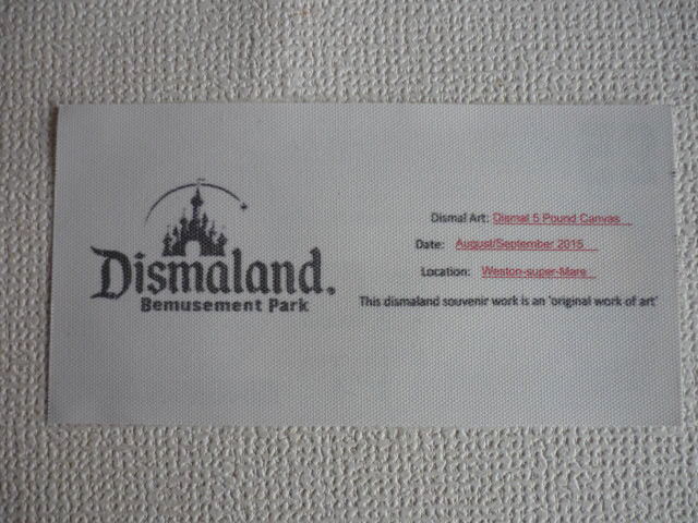  free shipping * Bank si-Banksy* genuine work guarantee * canvas cloth * autograph equipped *Dismalandtizma Land ** 5 pound *a6