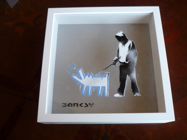  free shipping * Bank si-Banksy*Shadow Box 3d* genuine work guarantee *The Walled Off Hotel box type stencil art * Bank si- produce hotel 7/10