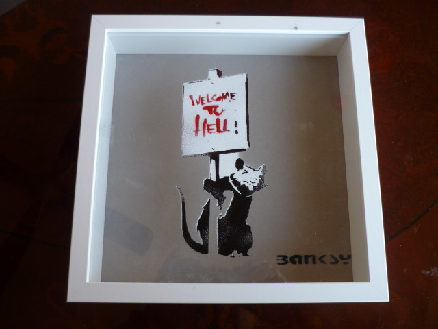  free shipping * Bank si-Banksy*Shadow Box 3d* genuine work guarantee *The Walled Off Hotel box type stencil art * Bank si- produce hotel 3/10