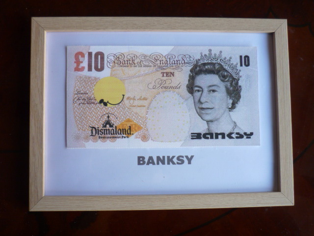  free shipping * Bank si-Banksy* genuine work guarantee * canvas cloth * autograph equipped *Dismalandtizma Land *10 pound B5