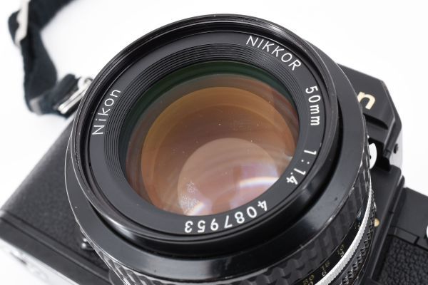 【実用品】Nikon ニコン FM フィルム一眼カメラ / Ai NIKKOR 50mm 1:1.4 MFレンズ #375_画像10