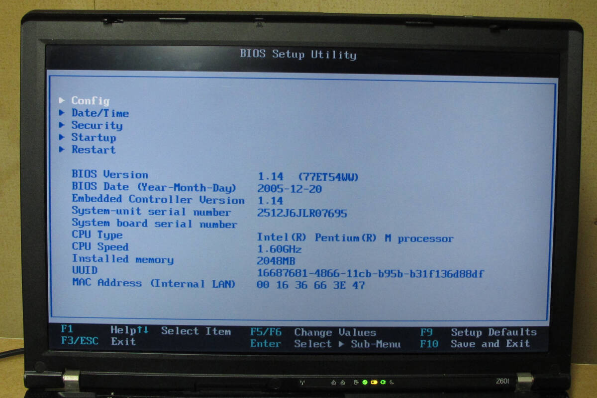 Lenovo ThinkPad Z60t Pentium M 1.6GHz 2GB 60GB WLAN WXGA _画像2