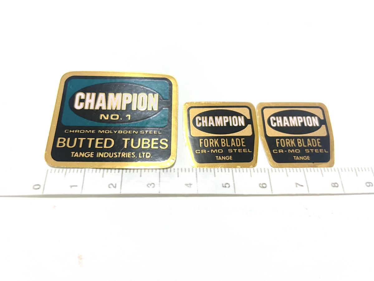 ★TANGE CHAMPION NO.1 デカールセット タンゲ 丹下 Cr-Mo STEEL BUTTED TUBES 3連勝 3RENSHO CHERUBIM MAKINO Kalavinka SUNTOUR ロード★の画像4