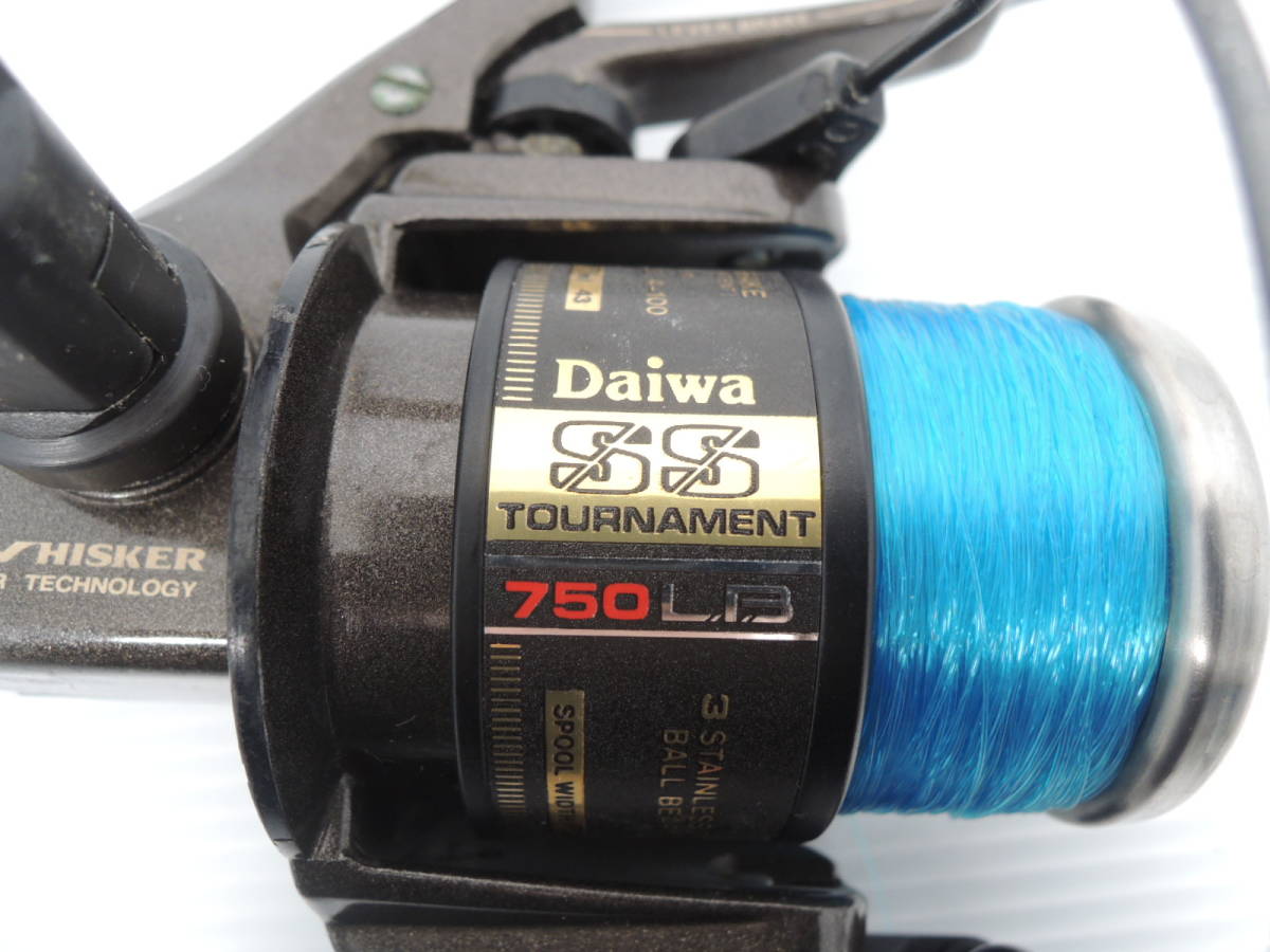 ☆DAIWA ダイワ SS TOURNAMENT トーナメント 750LB レバーハンドル スピニングリール 釣り具 日本製 木製ハンドル/管理2863A11-12270002_画像2