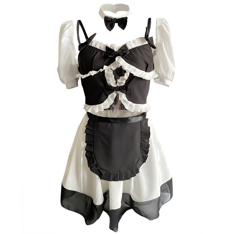 [ anonymity delivery ] popular cosplay sexy Gothic and Lolita meido4 point set lovely Lingerie li gothic 106 lady's uniform beautiful 