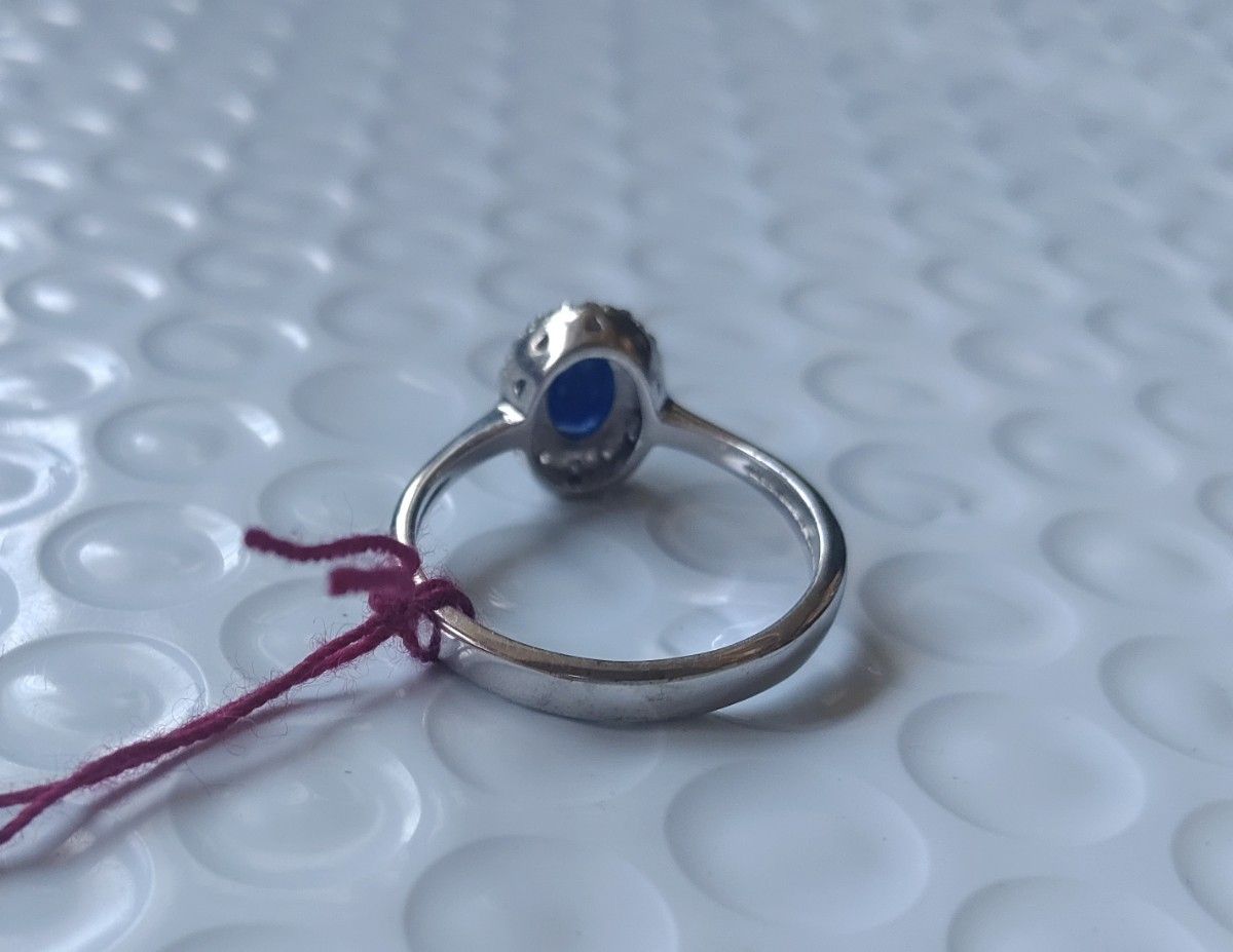 天然石 ジェム ブルーサファイア ②小 リング シルバー925 高品質 指輪