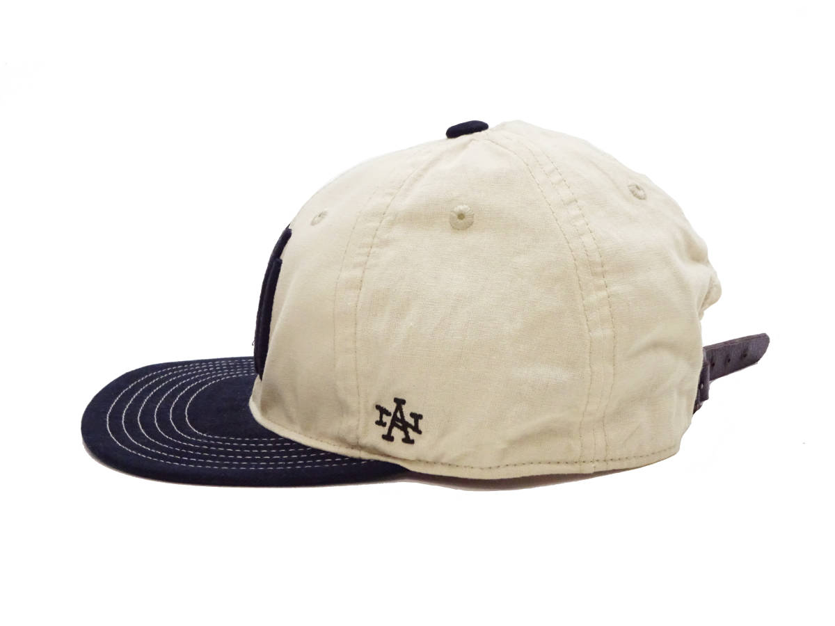 アメリカンニードル キャップ ニューヨーク・ブラックヤンキース Line Out YANKEES ベースボールキャップ 帽子 SMU700A-NBY 綿麻 新品