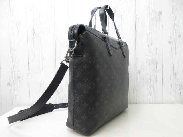 極美品 LOUIS VUITTON ルイヴィトン モノグラムエクリプス トート エクスプローラー ビジネス バッグ M40567 黒 A4可 メンズ 2WAY 69011_画像5