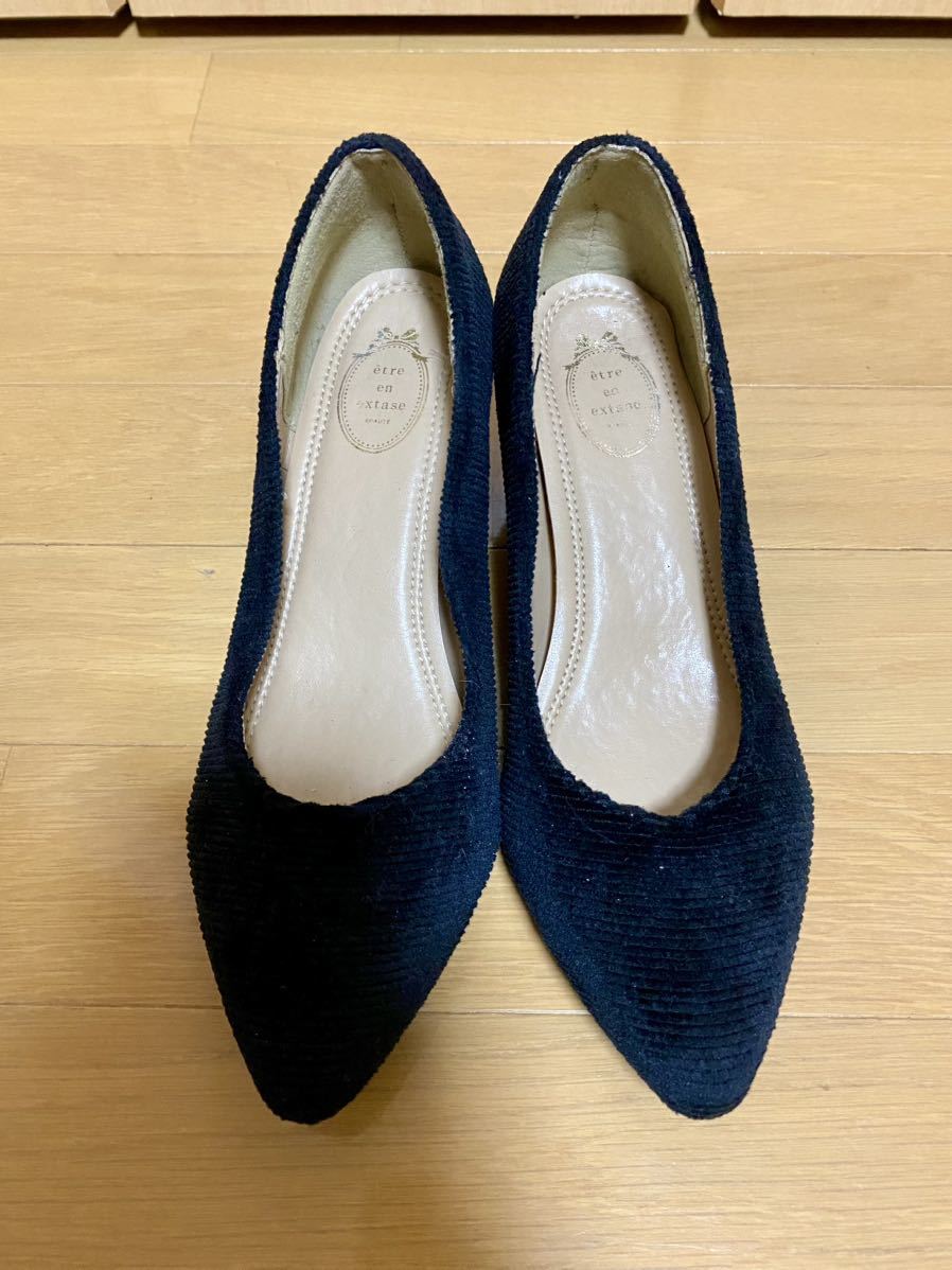  used 4 pair together lady's pumps low heel pumps L size 24.0cm about? work commuting private with translation equipped flat shoes 