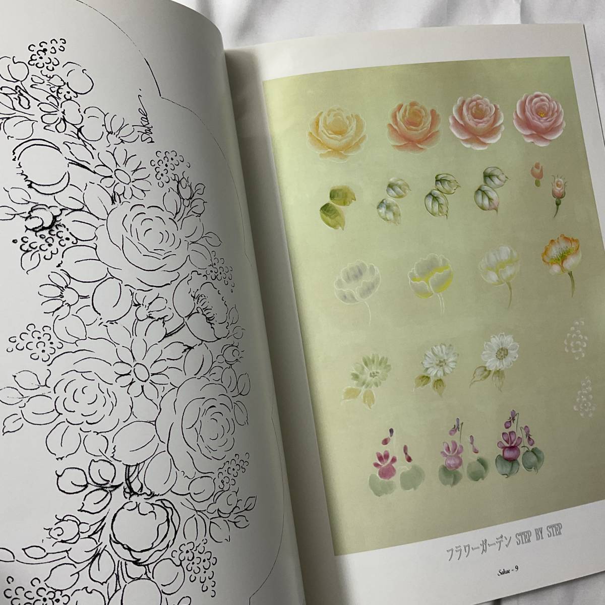 ★手芸本■送料無料 絶版 TOLE トール デザイン■ ローズコレクション 鈴木さかえ ROSE COLLECTION VOL1■ARTBOOK_OUTLET■72-276_画像8