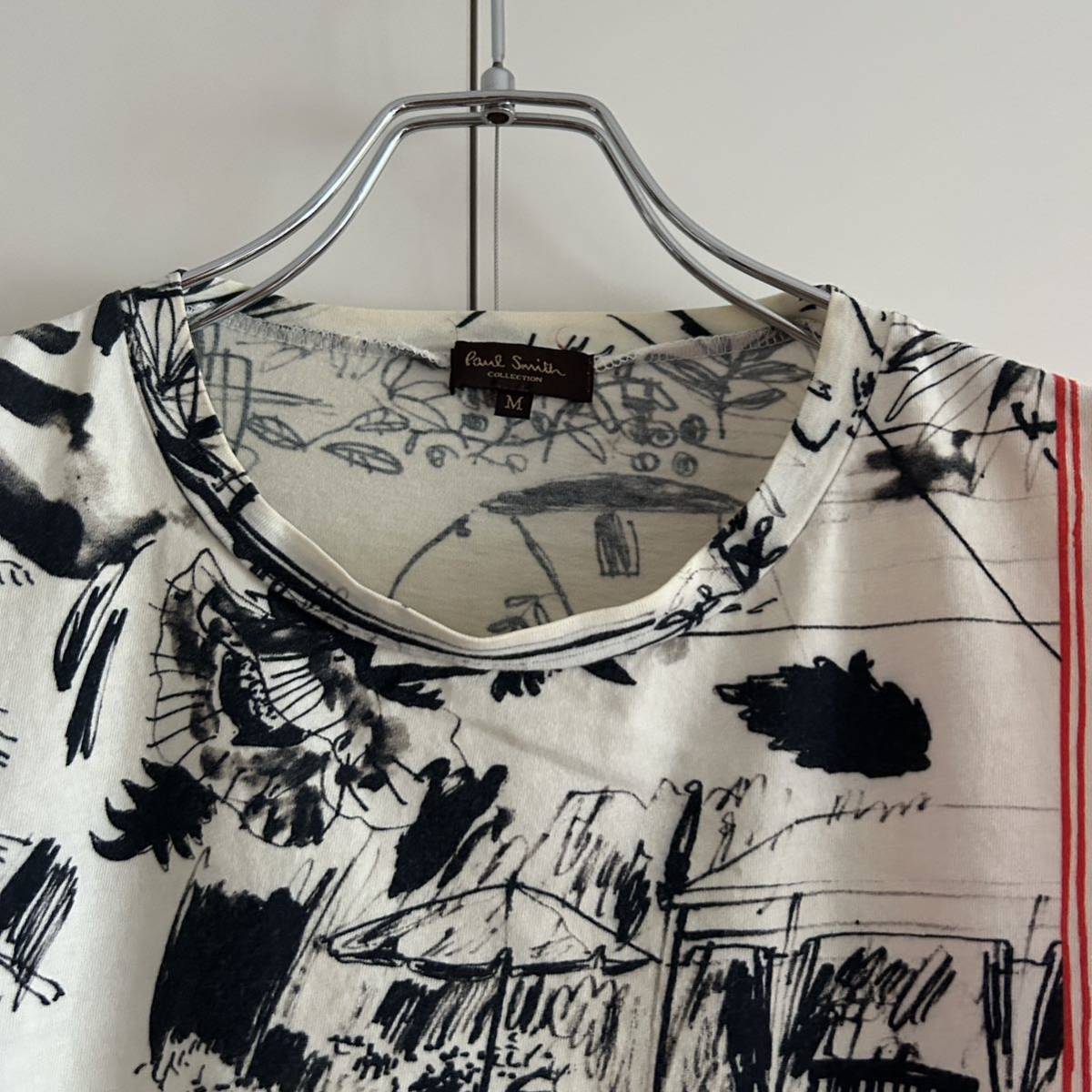 Paul Smith COLLECTION ポールスミスコレクション 日本製 アートプリント Tシャツ M 絵画 _画像4