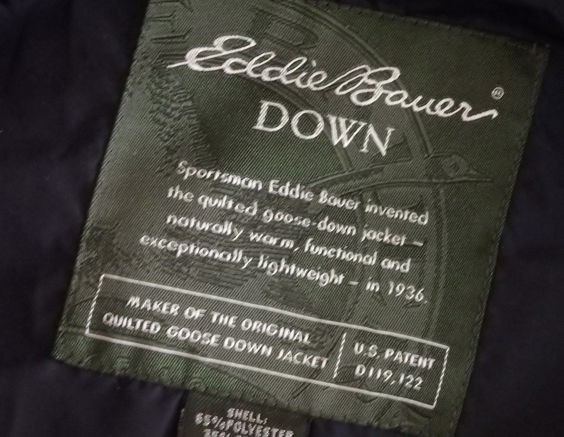 Eddie Bauer エディーバウアー ダウンジャケット,ネイビー（大きめS）_画像4