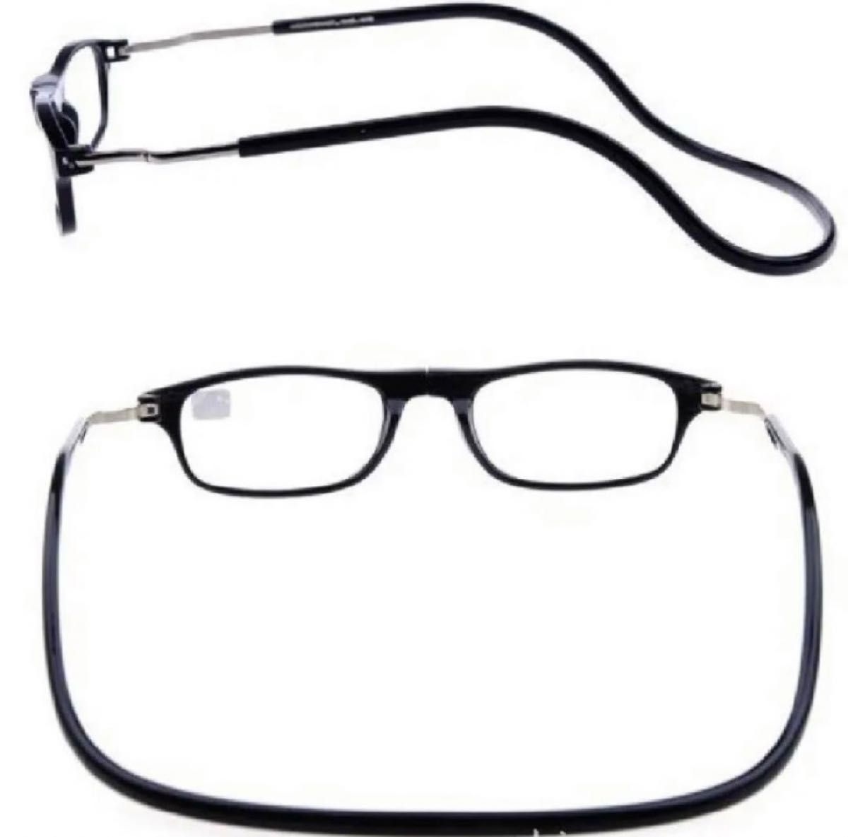 老眼鏡　首掛け式　マグネット　シニアグラス　+2.00 ネックハグ 老眼鏡 落下防止
