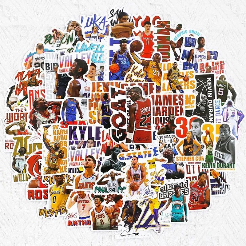 【NBA バスケットボール】ステッカー シール 50枚セットの画像2