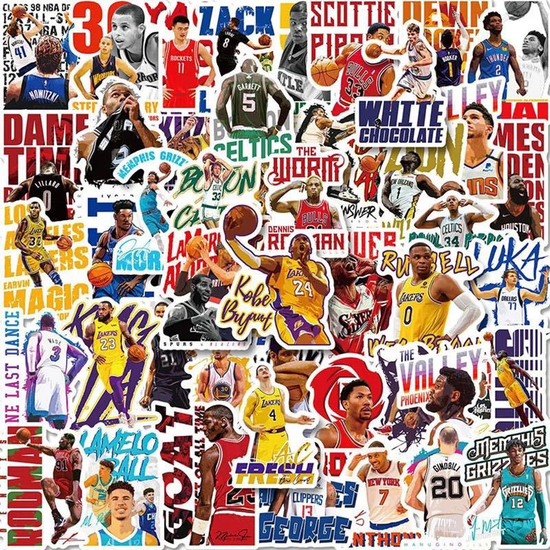 【NBA バスケットボール】ステッカー シール 50枚セットの画像1