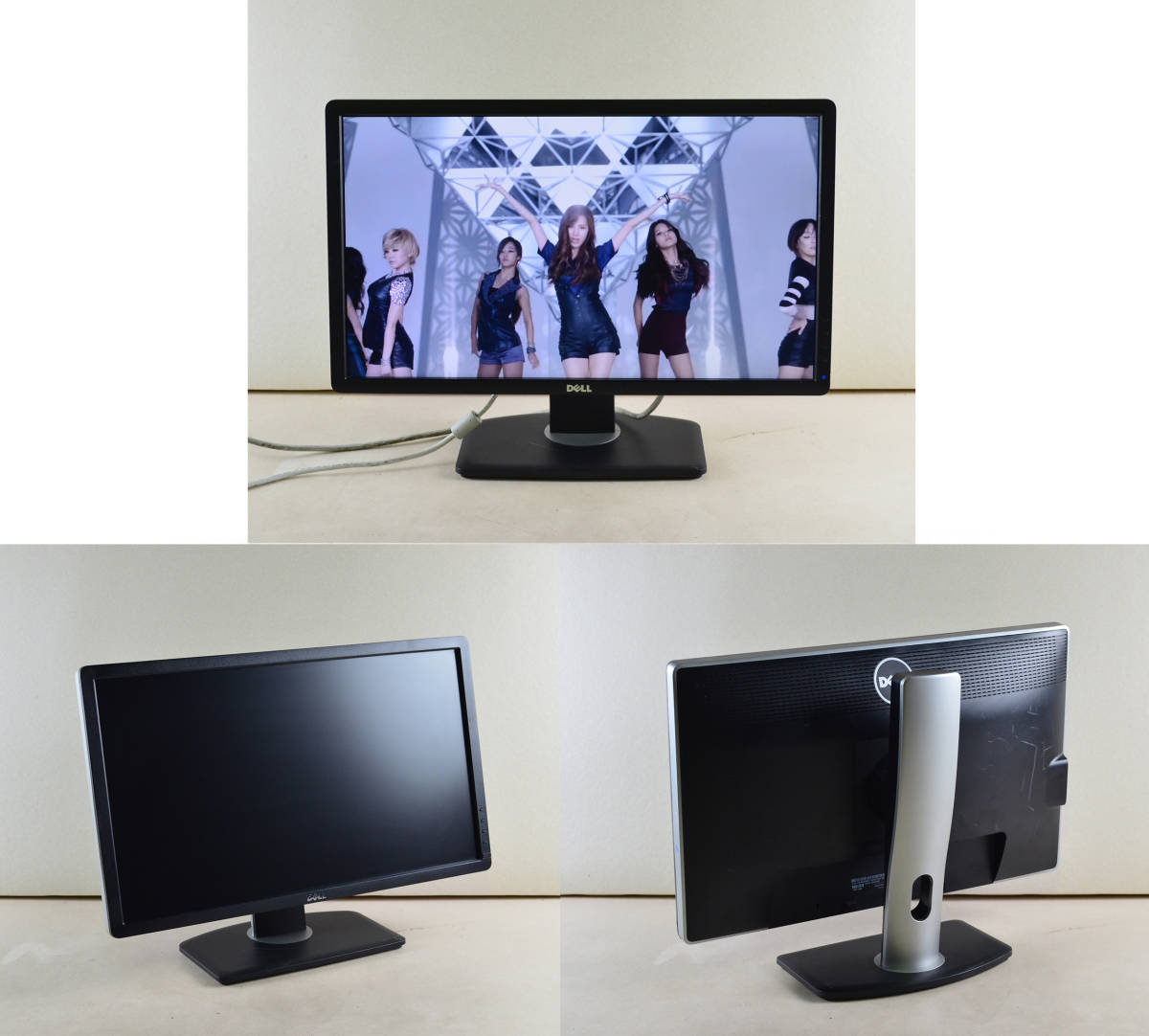 在庫処分！2台セット DELL/HP 23型ワイド フルHD DP端子 LED ディスプレイ ①の画像3