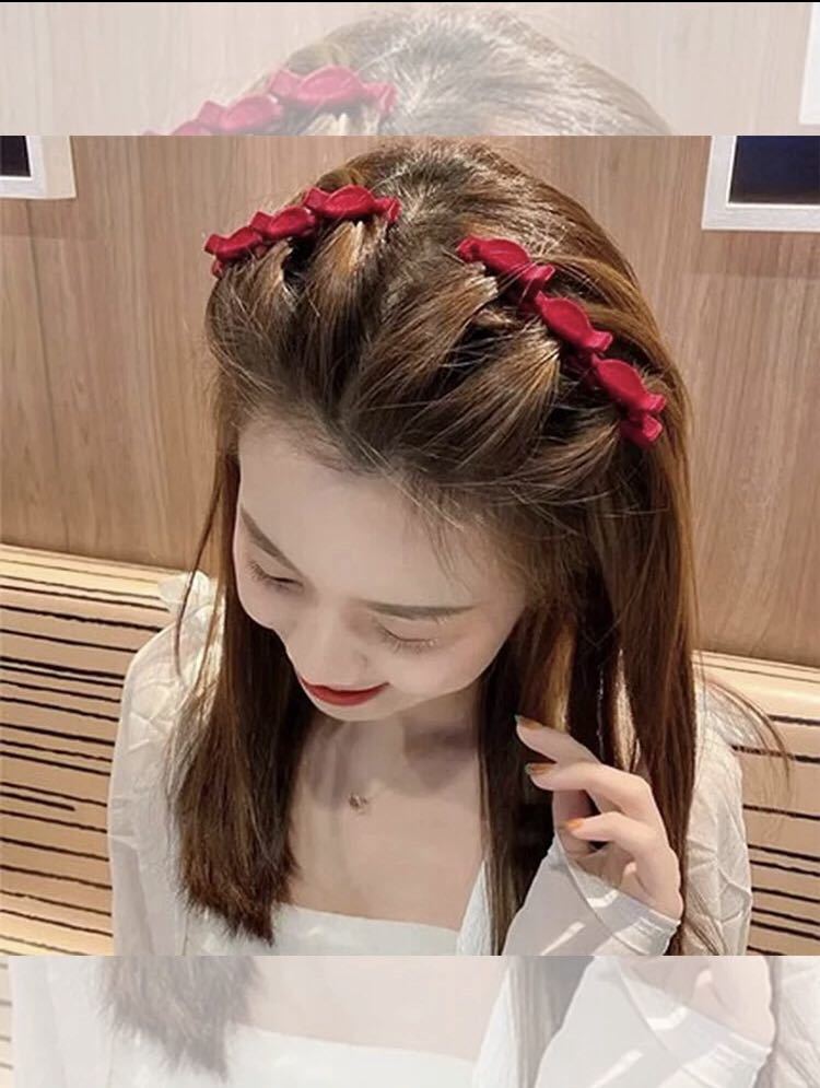 [3 piece set ] hairpin hair elastic hair elastic knitting manner 3 ream hair clip hair ornament barrette hair accessory 