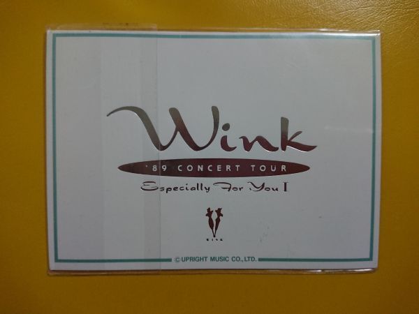 ◆Wink テレホンカード '89 CONCERT TOUR Especially For You １ ① ウィンク 相田翔子 鈴木早智子 台紙つきテレカ未使用_画像2