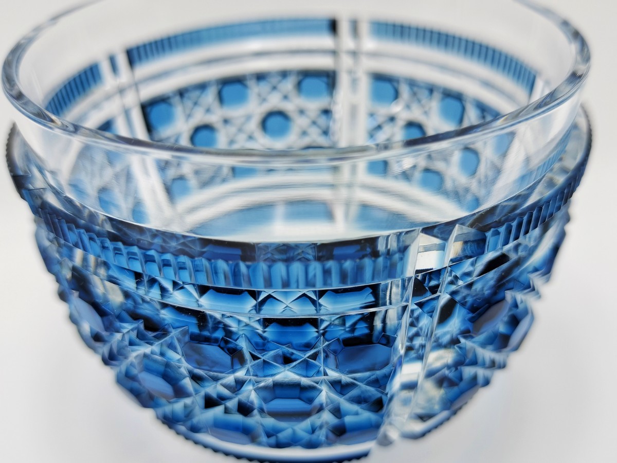 高い品質 超希少品☆復元 薩摩切子 碗 松浦正行 美品（切子、江戸切子、薩摩 工芸品