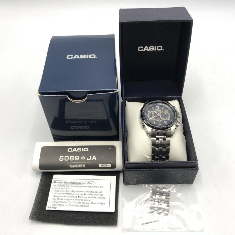 【中古】CASIO EDIFICE EQW-M710 腕時計 シルバー カシオ[240010418611]_画像9