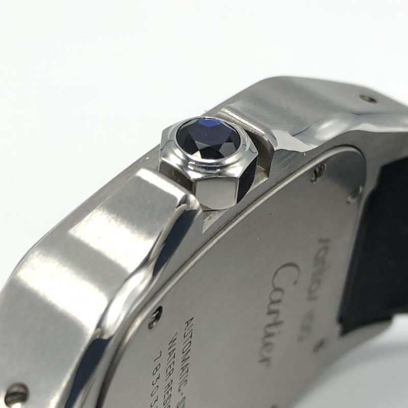 【中古】Cartier サントス100 LM 腕時計 W20073X8 ブラック カルティエ[240010419824]_画像5