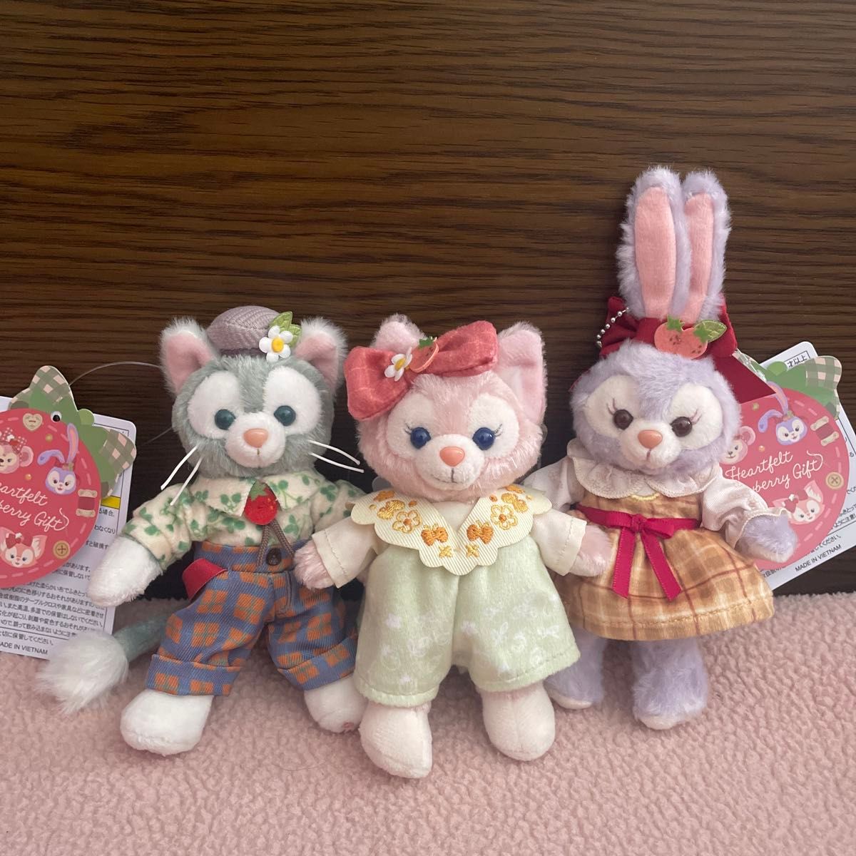 リーナベル、ステラルー ぬいぐるみバッジ ハートフェルト リーナベル、ステラルー ぬいぐるみバッジ ハートフェルト