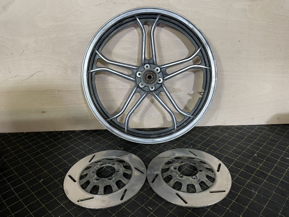 XJ400 original front wheel original disk attaching 19 -inch stock goods 140 size ( search )XJ400D 4GO large .