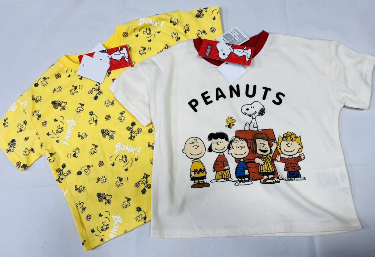 福袋3F3442*激安sale!!新品 こども服 半袖Tシャツsize90　2枚★PEANUTS.スヌーピー_画像1