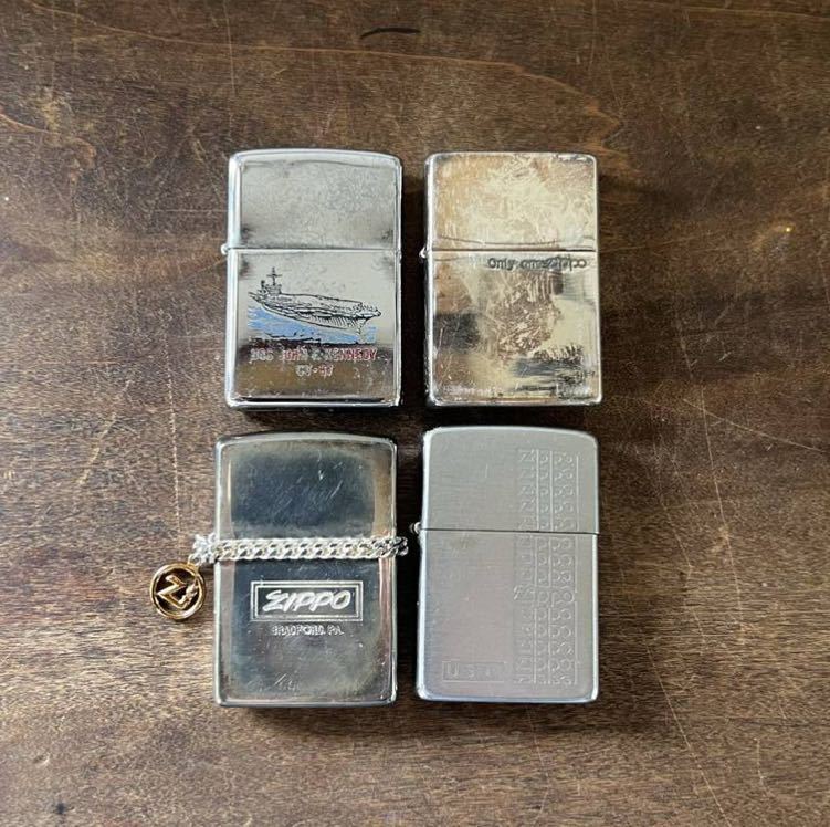 Yahoo!オークション - K【1990年頃】ジッポZIPPO 4個セット Yahoo!オークション - K【1990年頃】ジッポZIPPO 4個セット