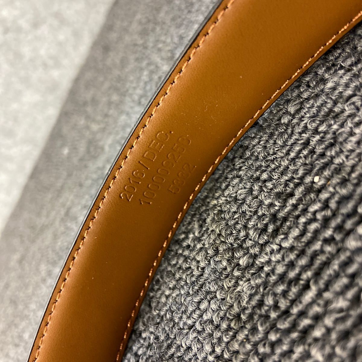 ▲【売り切り】genuine leather ベルト ビジネス 茶 本牛革 男性 黒　80センチ　レザー _画像6