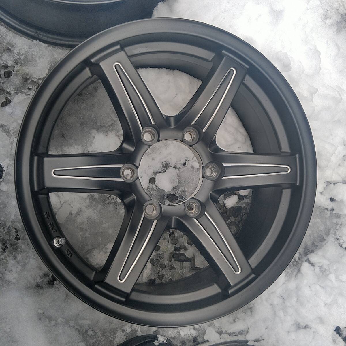 17 -inch aluminium wheel 4ps.@ beautiful beautiful goods 7.5+35 6-139.7 6 hole 139.7 Hiace gully scratch none T Mark attaching cargo Land Cruiser Prado Hilux Pajero 