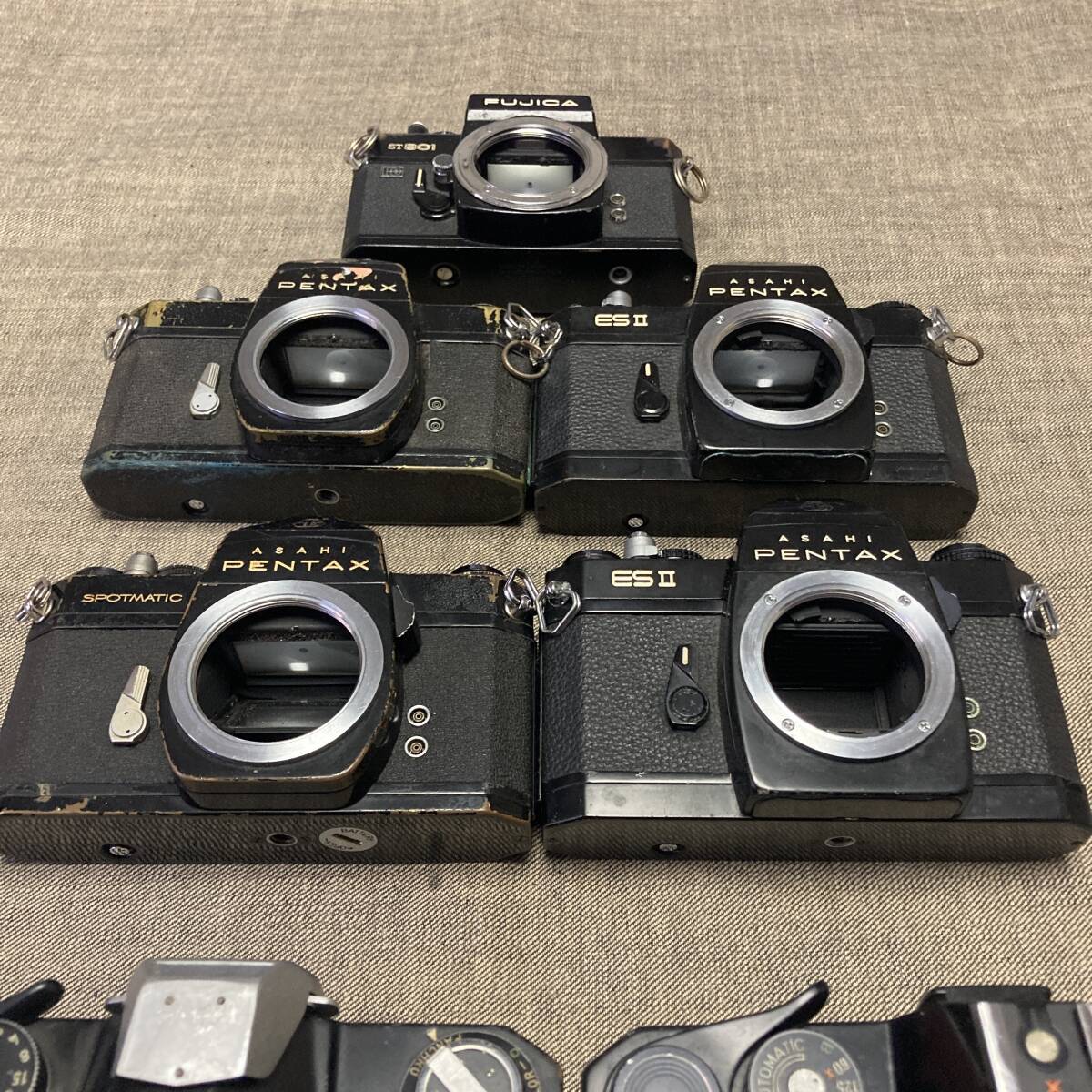 M42 マウントカメラ 11台セット BLACKボディ / ES , ES II , SP , SL , FUJICA ST801など / TAKUMAR ペンタックス タクマー / FUJICA_画像6