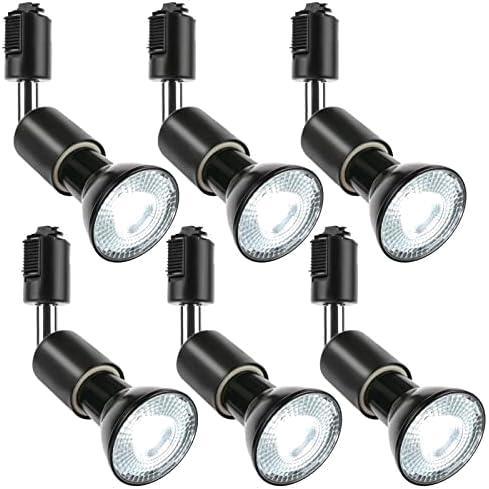 ★黒-昼光色_E26-６個入り★ szbritelight ダクトレールライト e26 電球付き ダクトレール用照明器具 ライティングレール 照明 PAR20
