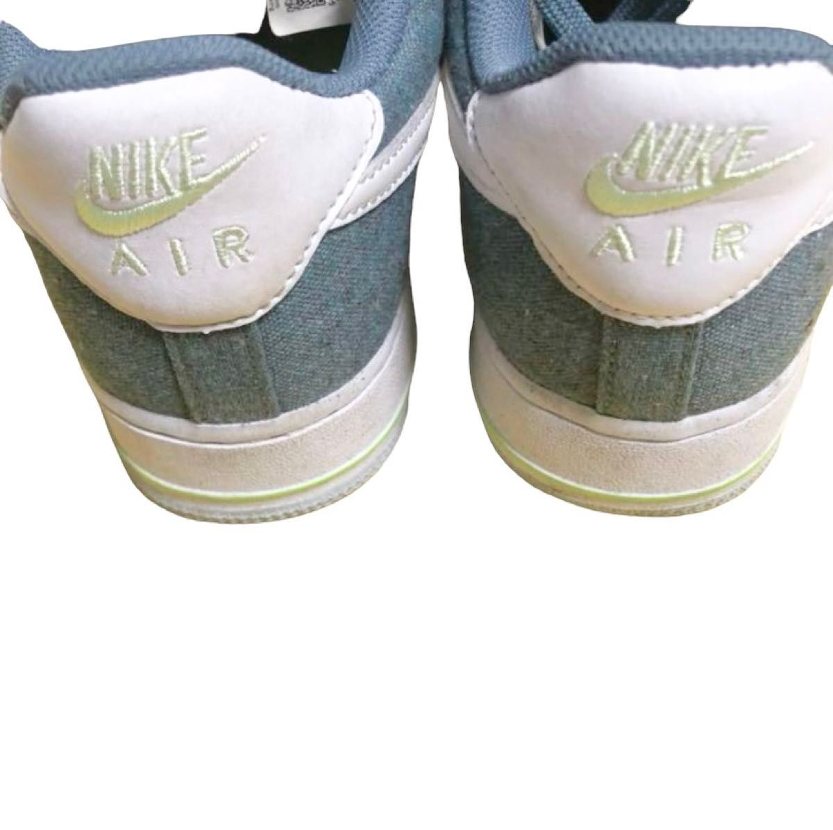 美品Nike Air Force1 ナイキエアフォース1   キャンバス27.5cm グリーン スニーカー