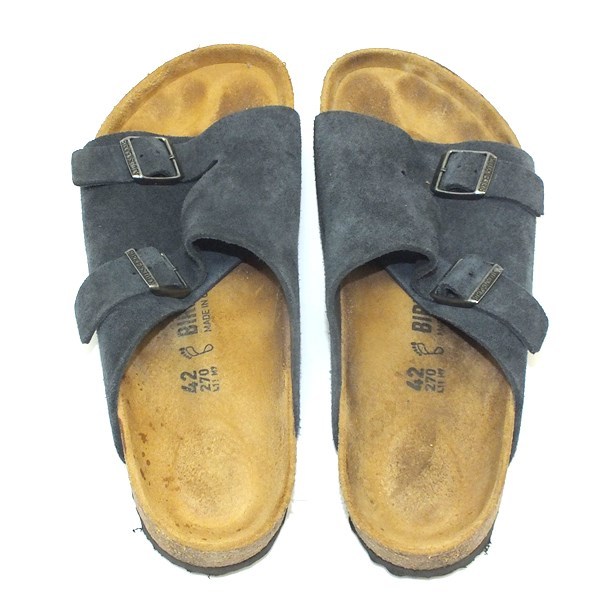 BIRKENSTOCK 1014806 ＃42 チューリッヒ　スエード サンダル【送料無料】中古品 used AB_画像3