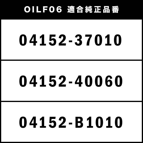 オイルフィルター オイルエレメント ZRE152N ZRE154N カローラルミオン 2ZRFE/2ZRFAE 互換品番 04152-37010 品番:OILF06 単品_画像4