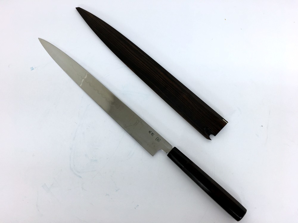 【同梱可】【80】未使用・長期保管品 和包丁 柳刃 子の日 水鏡研 本焼 全長約53cm 刃渡り約35cm プロ仕様