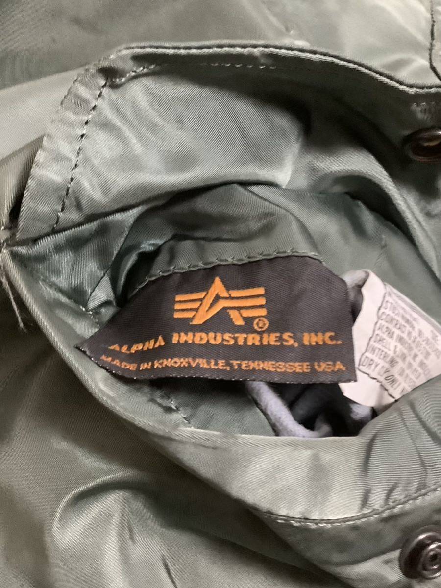 ALPHA INDUSTRIES アルファインダストリーズ MA-1 フライトジャケット ミリタリー USA製 ビンテージ　アメカジ　古着　L_画像4