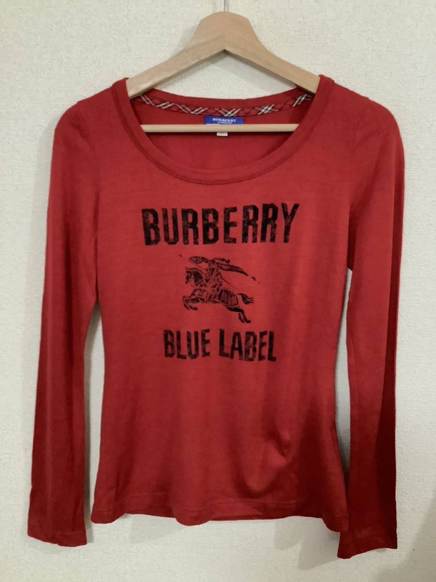 BURBERRY BLUELABEL バーバリー　ブルーレーベル　ウールカットソー 長袖カットソー レディース　ハイブランド　古着　セレクト_画像1