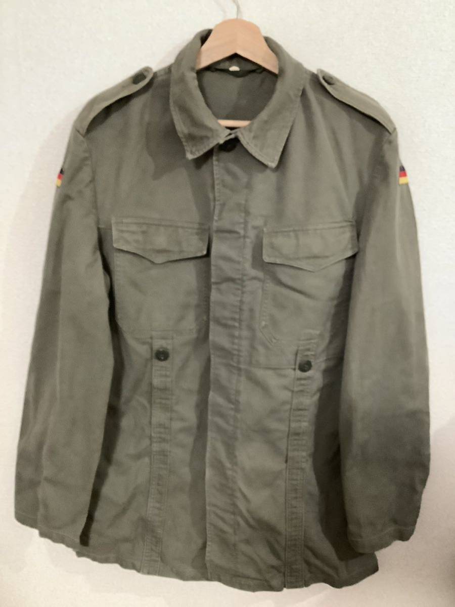 実物 ドイツ軍 フィールドシャツ シャツジャケット ビンテージ ミリタリージャケット ユーロミリタリー アメカジ 前期 メンズ 古着の画像1