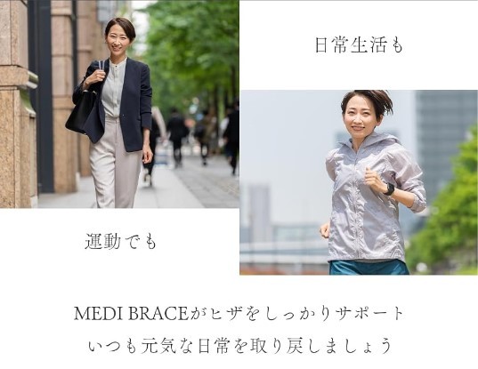 Dr.Medina 膝サポーター 膝 サポーター ひざ 女性用 左右兼用 薄手 膝用サポーター レディース MEDI BRACE-KN ブラック 2枚組 Mサイズ 23_画像3