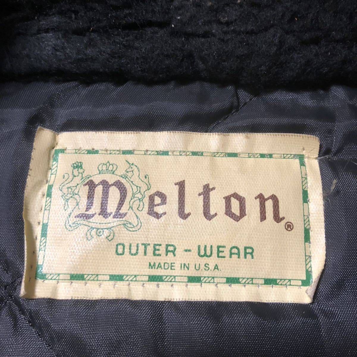 MELTON メルトン ジップアップ パーカー アウター 3M ライナー ジャケット MADE IN USA vintage アメリカ製 バッファローチェック _画像4