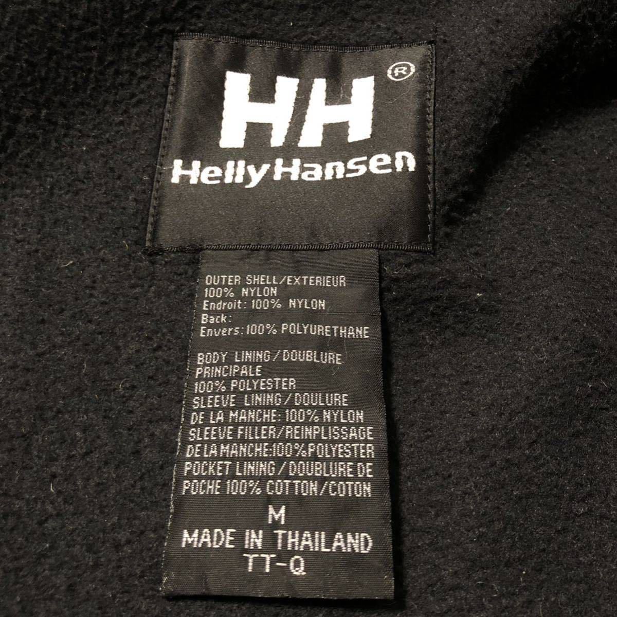 H6 HELLY HANSEN ナイロンジャケット シェル フリース ヴィンテージ ヘリーハンセン アウトドア ブラック H/H 90s vintage アウター _画像4