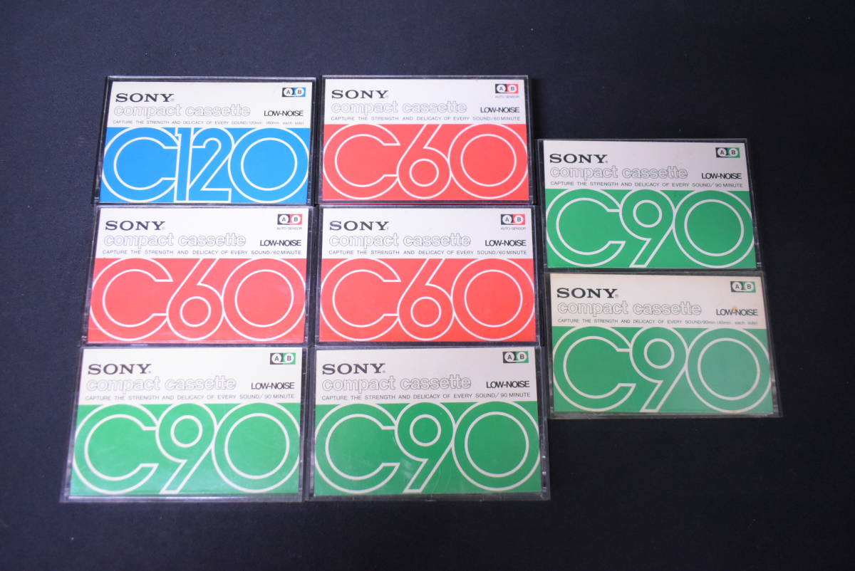 カセットテープ/SONY/計8本セット/120分/90分/60分/LOW-NOISE/ソニー/UOT108の画像1