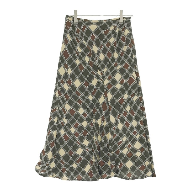 スカート1970s bias check jacquard maxi skirt - スカート