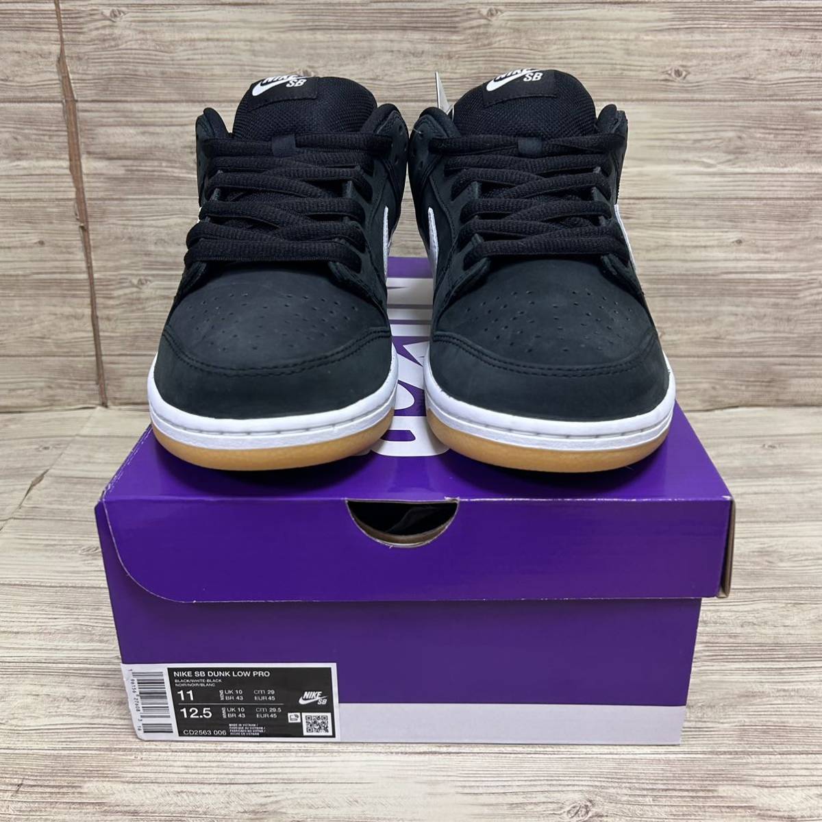 1円〜 新品未使用 NIKE SB DUNK LOW PRO BLACK-GUM ナイキ SB ダンク ロー プロ 陰陽 29cm 国内正規品 CD2563-006 希少 絶版 レア 最安_画像7