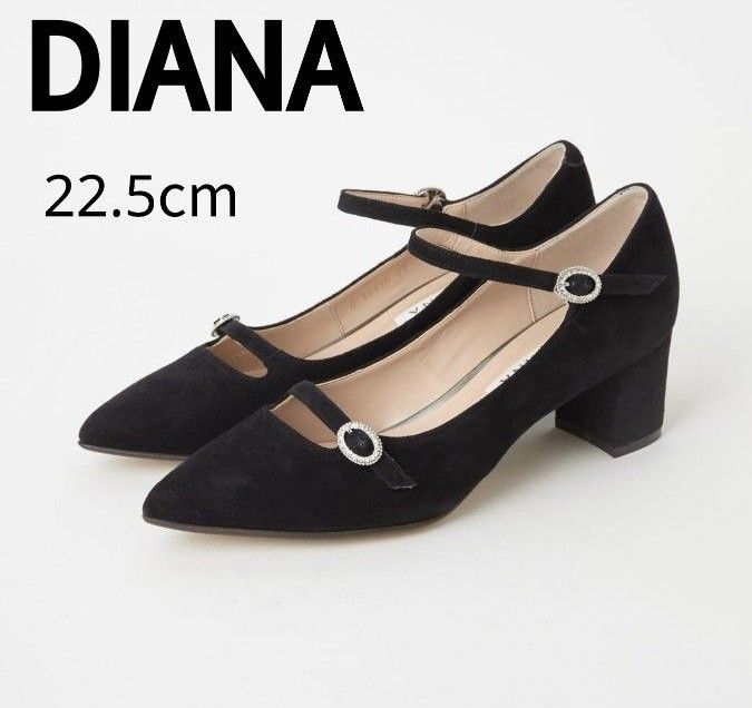 DIANA パンプス ミドルヒール メリージェーン 黒 ブラック DIANA パンプス ミドルヒール メリージェーン 黒 ブラック