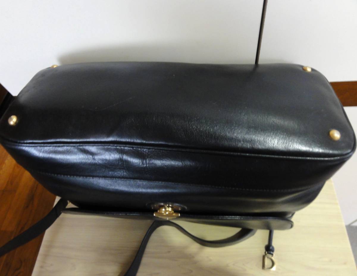  Gold-Pfeil GOLD PFEIL hand made HANDMADE IN GERMANY bag shoulder bag black color leather * simple packing *Used*