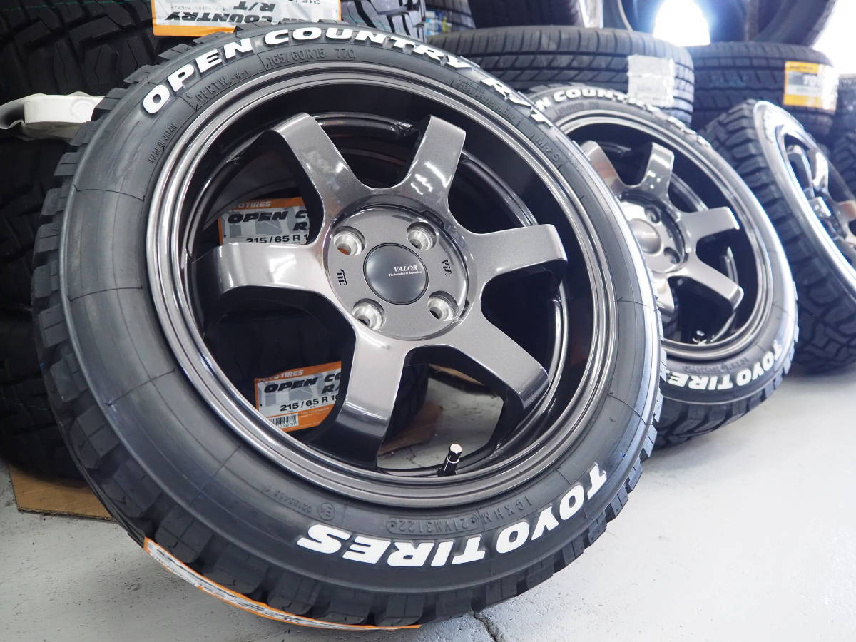 ゴツゴツ系 カスタムサイズ 15inch 4-100 6.5J+38 GM TOYO オープンカントリーR/T 165/60R15 ハスラー キャストアクティバ 軽トラ 軽バン_画像1